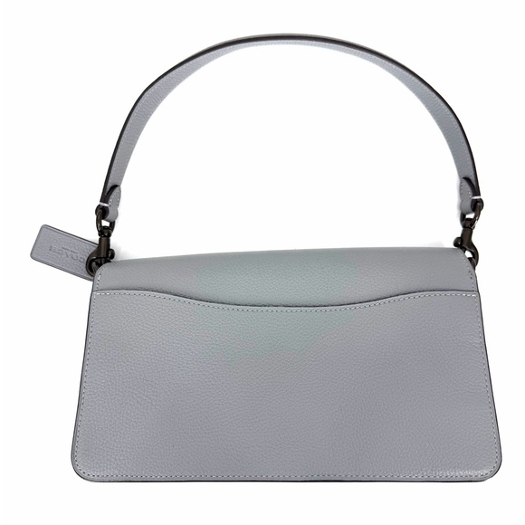 ✨Coach Tabby Pebbled Gray Granite Colorblock Shoulder Crossbody Bag Excellent - Picture 4 of 16